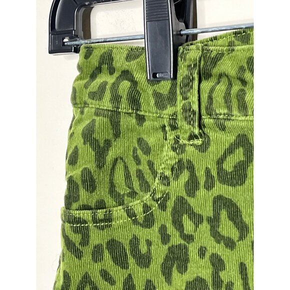 Hartstrings Skirt Girls 14 Kids Corduroy Skort Green Leopard Print Casual Fall - Picture 5 of 13